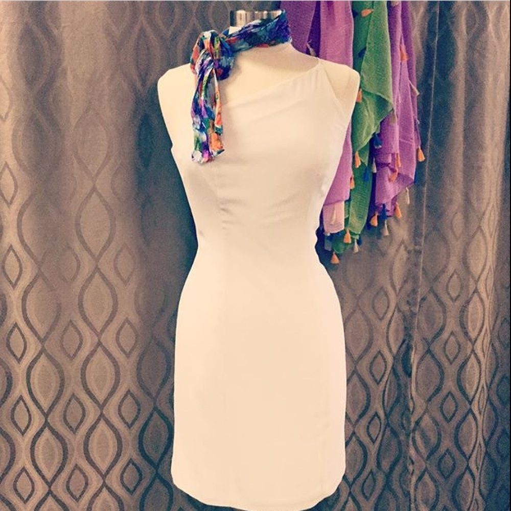 HUGO BUSCATI One Shoulder Cocktail Dress